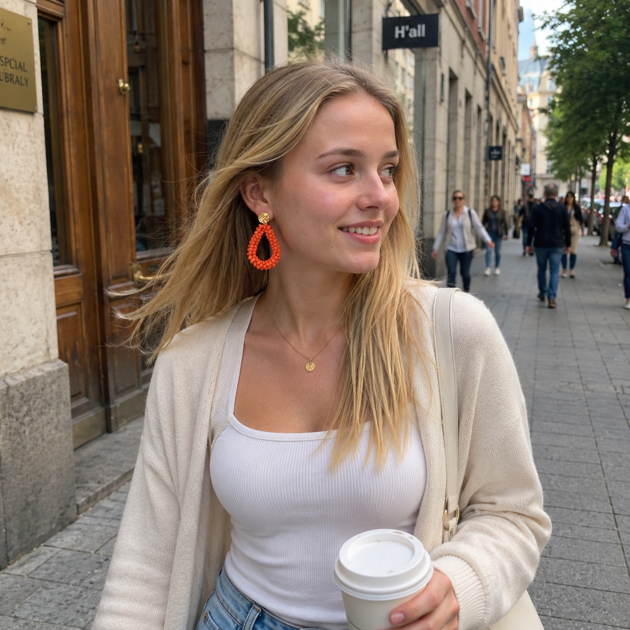 Maya-Perlenohrring